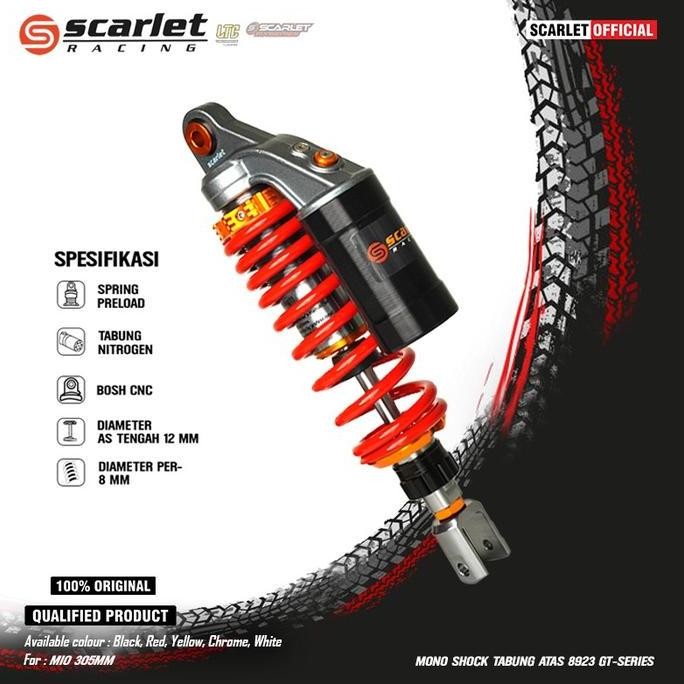 Baru Scarlet Racing Mono Shock Tabung Atas 8923 Gt Mio Vario Adjustable Suspensi