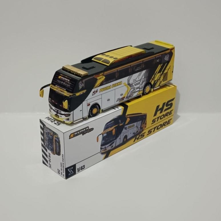 Re27 Miniatur Papercraft Bus Putera Utama Rahma Nursyifa Skala 43