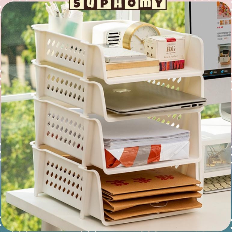 Rak Buku minimalis Rak Kecil Box File Organizer Stationery Nugi