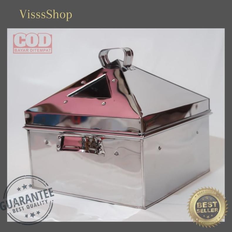 Klakat Kukusan 35 Cm Kotak Stainless Panci kukus Dimsum Syomay Nugi