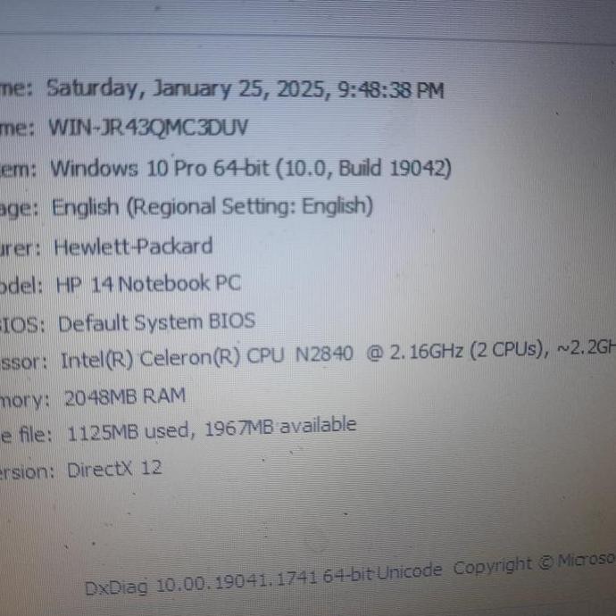 Jual hp 14 notebook pc TPN C116