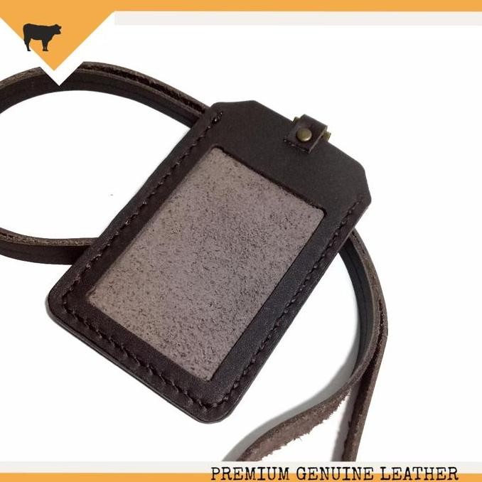 

Genuine Leather Card Holder, Id Card Case Handmade Dark Brown