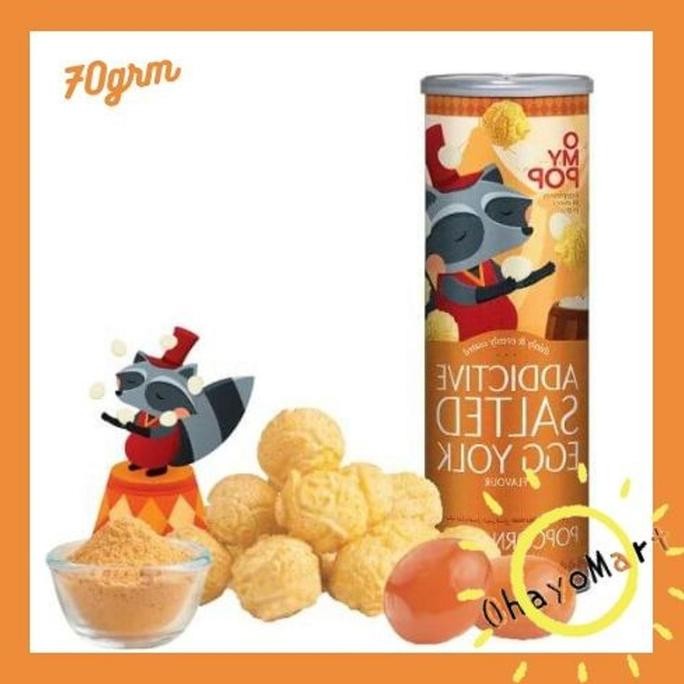 JB Omypop Popcorn Salted egg yolk toples / Popcorn rasa telur asin 70grm None