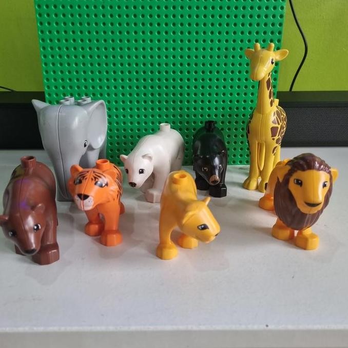 figur lego duplo 05 binatang hewan zoo buas