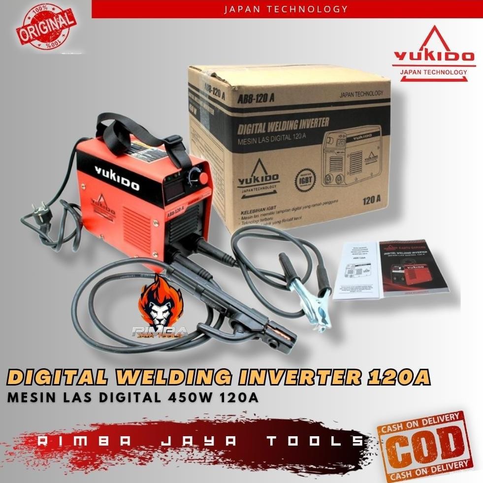 Terlaris Mesin Las Listrik Digital Trafo Las 450 Watt Igbt 120A Yukido Low Watt Japan Teknologi