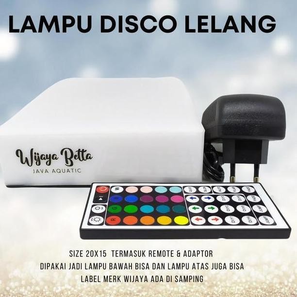 (RATU BEE) LAMPU DISCO LELANG CUPANG SIZE 20X15 TERMASUK REMOT DAN ADAPTOR AQUARIUM AKUARIUM IKAN HE