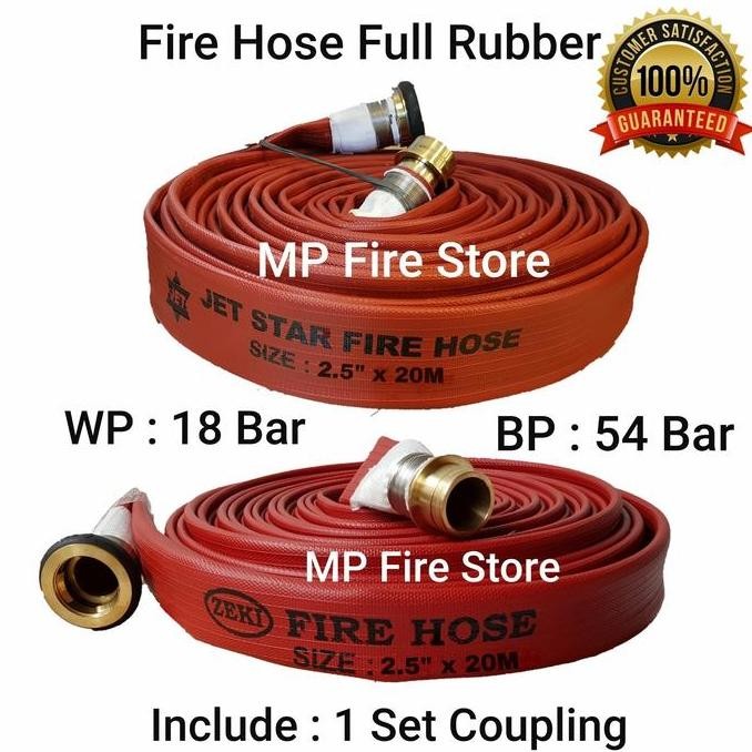SALE SELANG PEMADAM KARET ZEKI 2.5 INCH X 20 METER FIRE HOSE JETSTAR