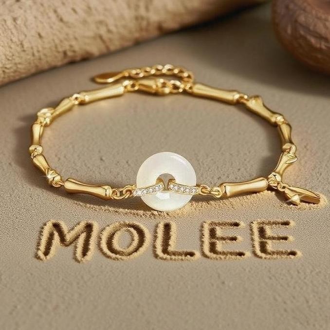 SALE GELANG WANITA GIOK HETIAN BAMBU GELANG DOA KESELAMATAN & KEBAHAGIAAN