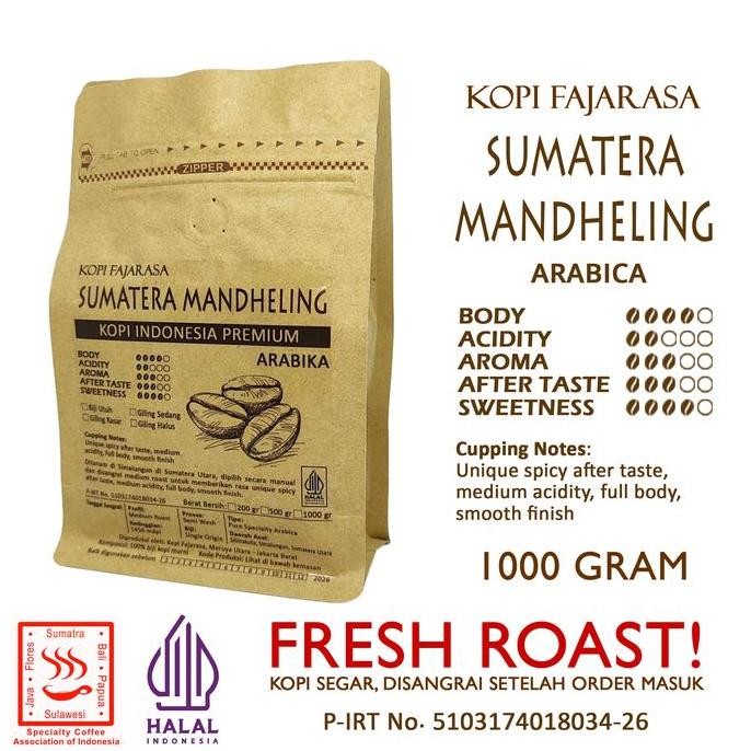 

Kopi Fajarasa Sumatera Mandheling Biji Kopi Arabica 1 Kg Kualitas Terbaik Harga Termurah