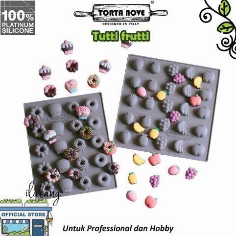 Cetakan Coklat Es Batu Silikon Cetakan Kue Bulat Donat Kecil Mini Buah