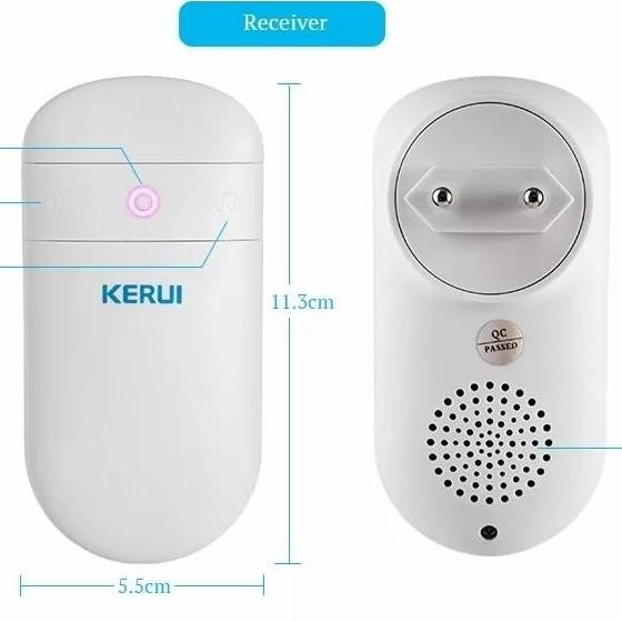 Kerui Bel Rumah Wireless Bell Pintu Kerui M518 Doorbell Bel Tanpa Baterai