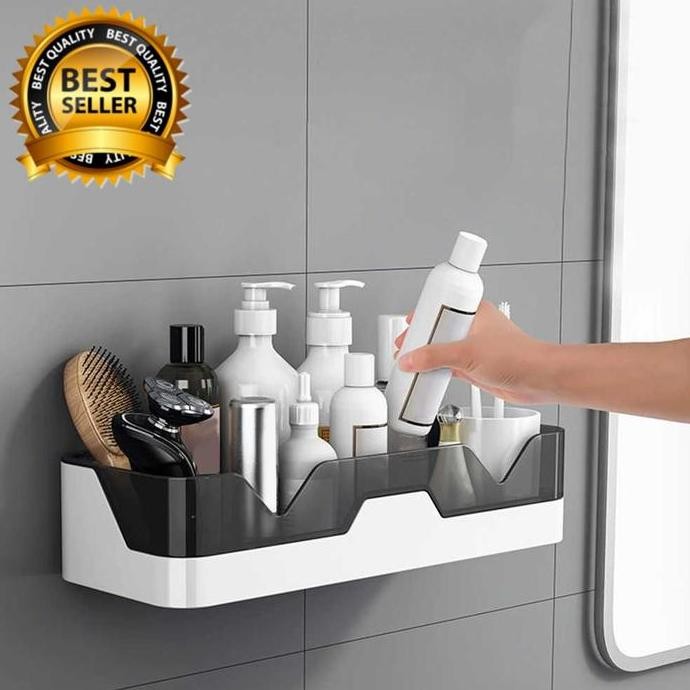 Rak Tempat Sabun Dinding Kamar Mandi Cair Tempel Tembok Plastik Sudut