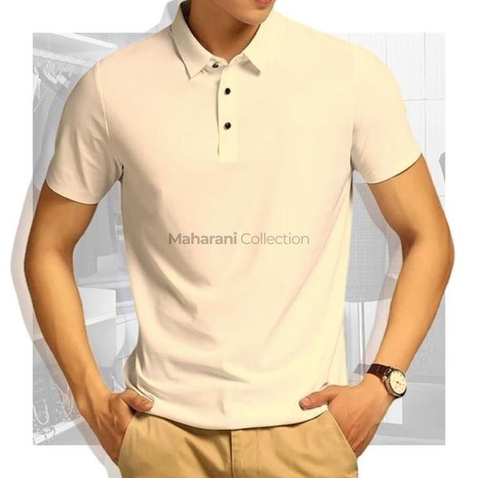 Kaos Polo Shirt Pria Dry Fit Golf Tennis Seamless Premium