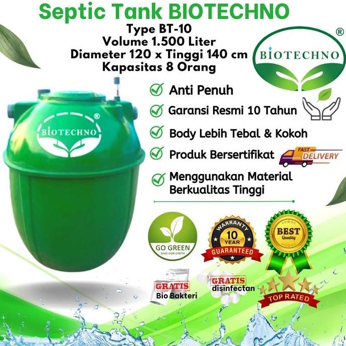 Septictank Bio, Biotank, Biofil, Septic Tank Biotech 1500 Liter
