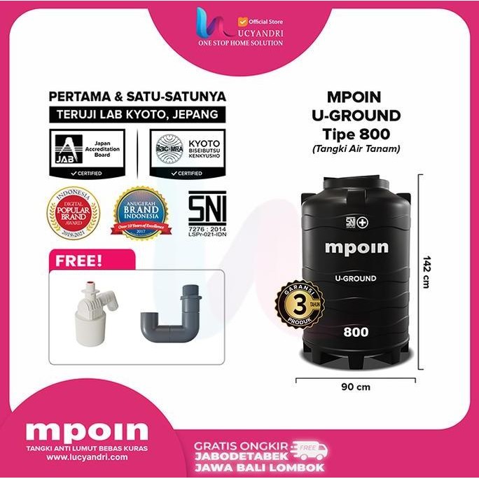 Tangki Air Mpoin 800 Tanam Pendam Toren Tandon 800 L Under Ground