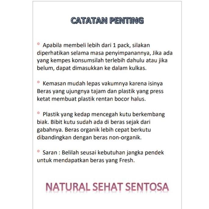 

Beras Coklat Organik 2KG bs