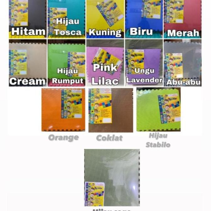 Puzzle Happy Mat Polos - Ukuran 30X30X1 Cm - Karpet Alas Main - Puzzle