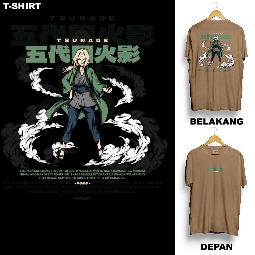 Promo Tsunade Kaos Dewasa Motif Anime Naruto Boruto Karakter Tsunade Hokage