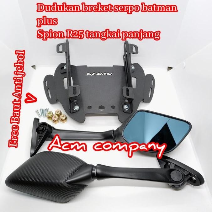 Spion Variasi Nmax 155 Old -Spion R25 Panjang Plus Breket Seo batman