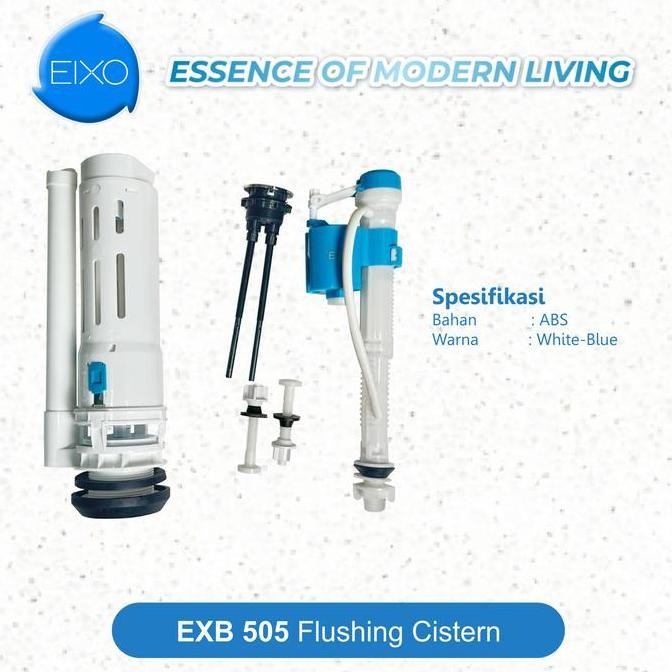 Flush Toilet Duduk Eixo Bufalo Biru Putih