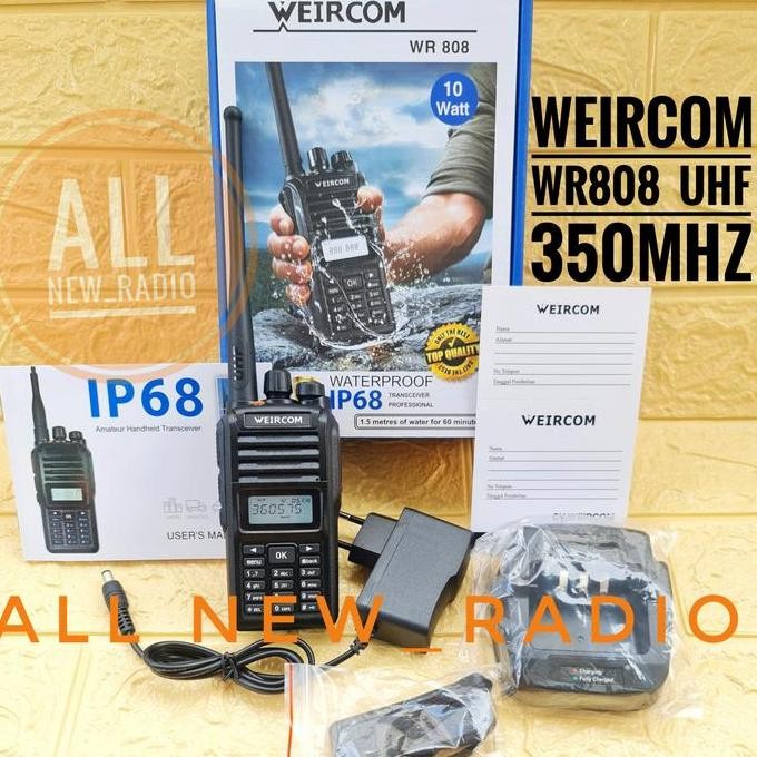 Ht Weircom Wr808 Uhf 350 Mhz Waterproof Ht 10Watt Weircom Wr 808 Uhf