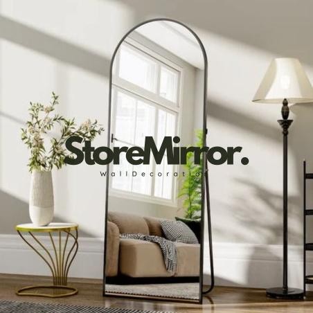 Kaca Cermin Standing Mirror Aesthetic Full Body Oval Nugi