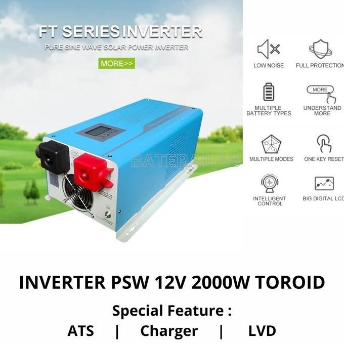 12V 2000W Snadi Inverter Psw Trafo Toroid Include Charger Ats Lvd Ups Mode
