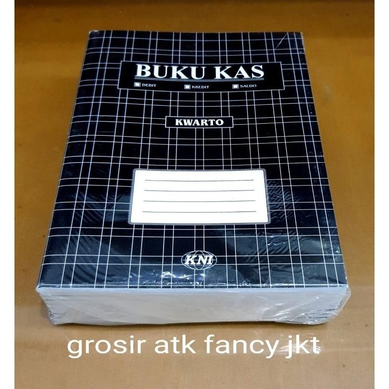 

( 10 buku ) Buku Kas KNI Hitam Debit Credit Saldo Kwarto Quarto Kuarto ( 21 x 16 cm ) Nugi