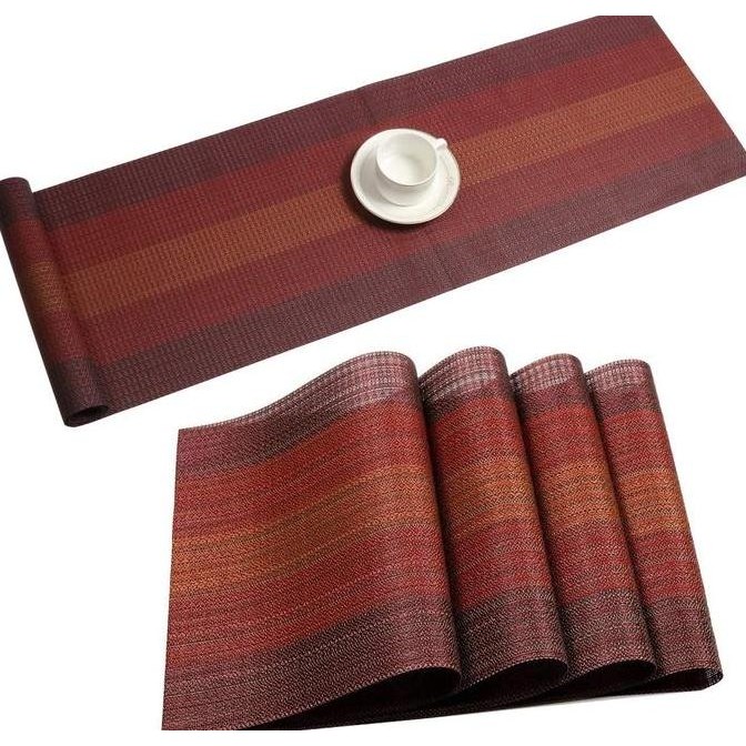 Taplak Meja Makan Panjang PVC / Table Runner