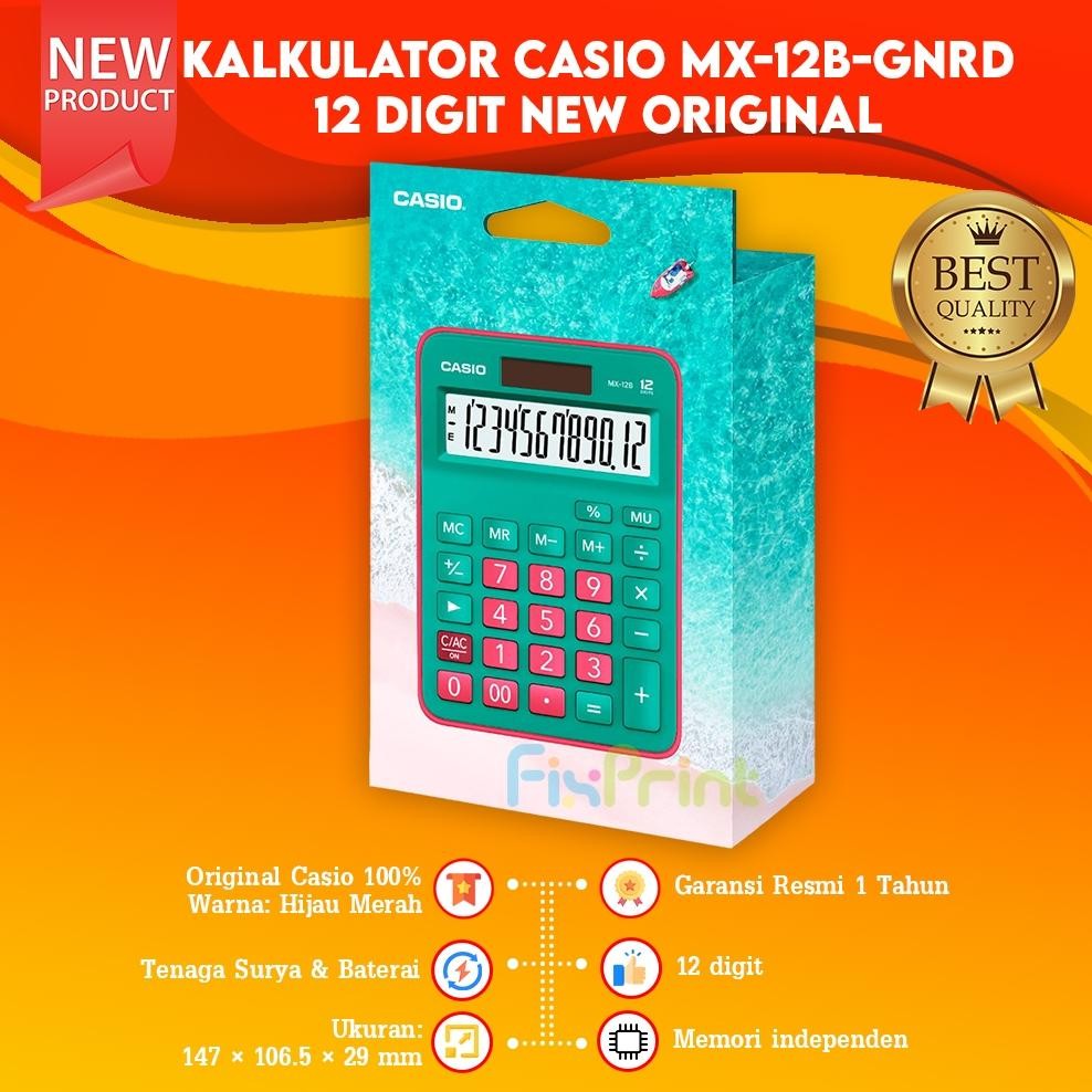 

Kalkulator Casio MX 12B Calculator MX-12B Desktop 12 Digit Kalkulator Lucu Pink Biru Muda Putih Hitam Nugi