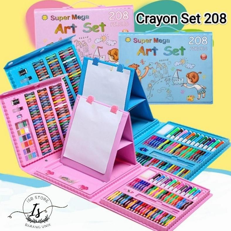 

Pensil Warna Crayon Set Isi 208pcs & 150pcs / Crayon set Warna Cocok Menggambar Mewarnai Nugi