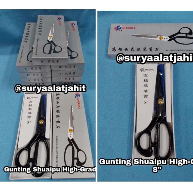 

Gunting Shuaipu uk.8in gagang dilapis karet hitam rp.49.000/1pcs Nugi