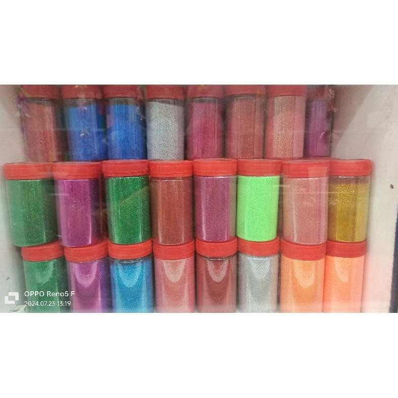 

( PAK - 250 GR) BUBUK GLITTER METALIK GLITTER BUBUK SERBUK HALUS Nugi