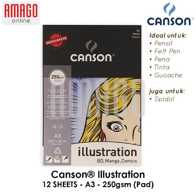 

CANSON Illustration Manga - 12 sheets - A3 - 250g (Pad) - 200387201 Nugi