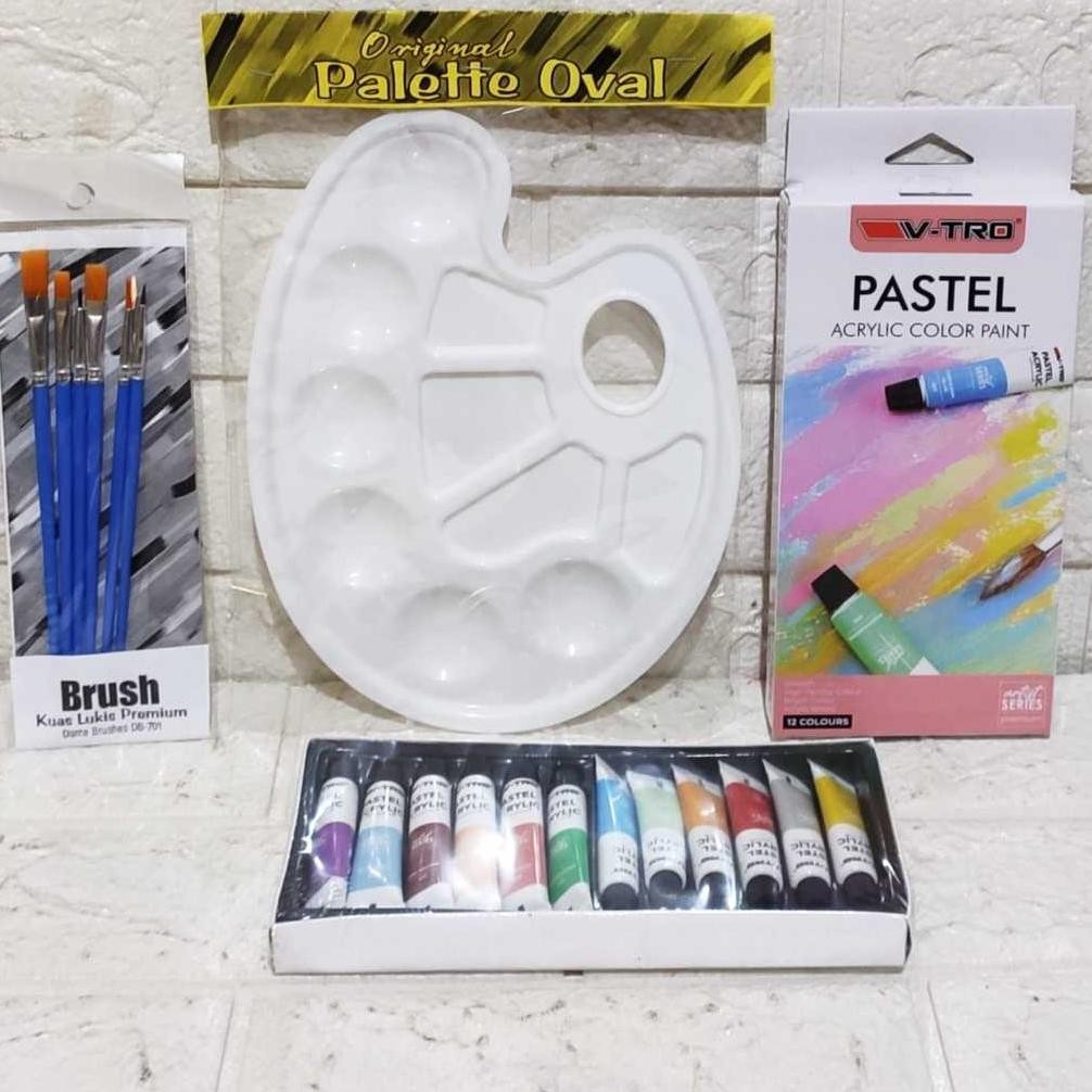 

Paket 3in1 KUAS PALET dan CAT Set Nugi
