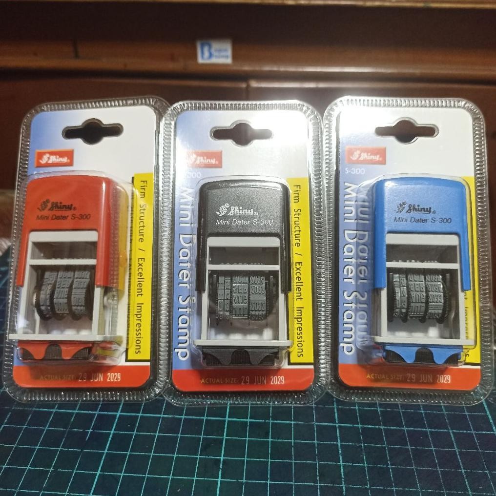 

Stempel Tanggal / Dater Otomatis Shiny S300 S 300 ( Mini Dater Stamp ) Nugi