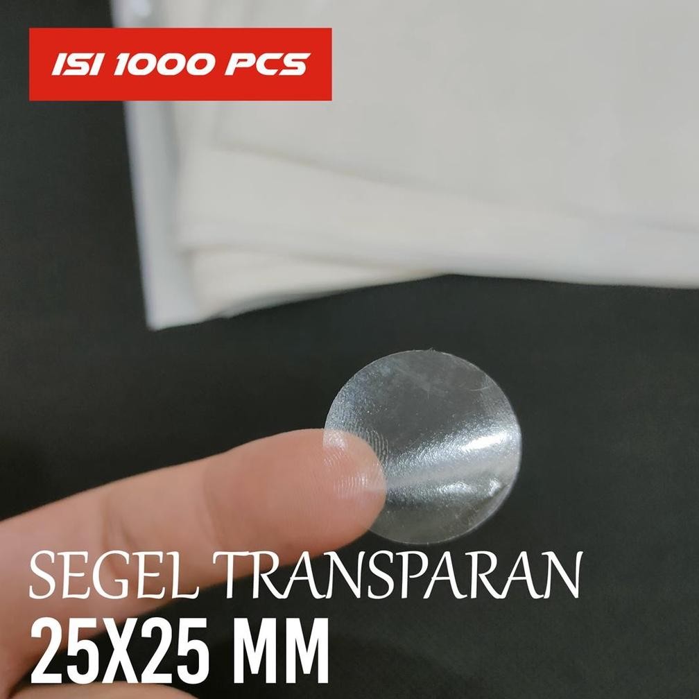 

Sticker Bulat Transparan 25 mm Segel Box Packaging Diameter 2.5 cm isi 1000 PCS Nugi