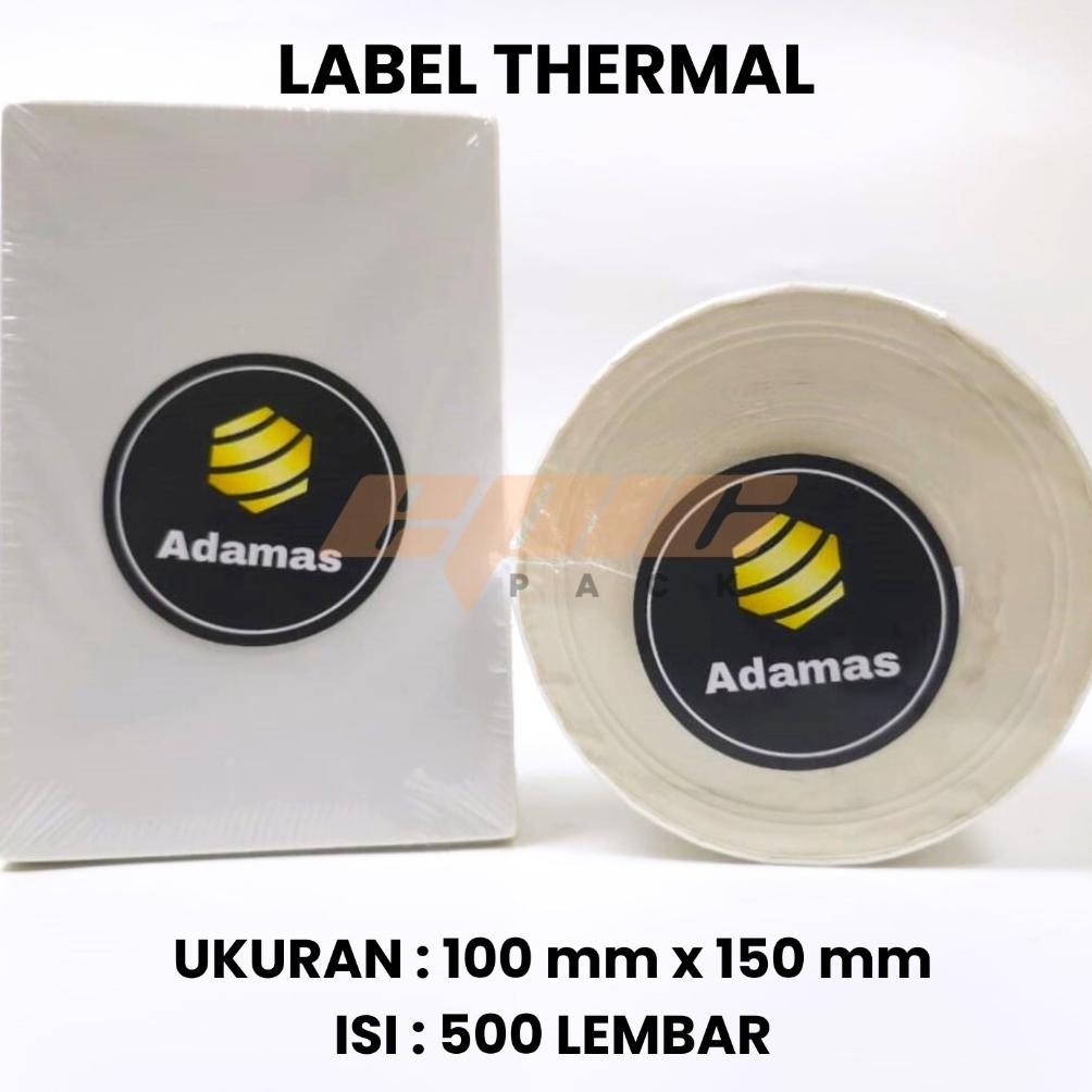 

Label Thermal 100 mm x 150 mm 500 PCS - Sticker Thermal Roll Stack - Label Barcode Resi Nugi