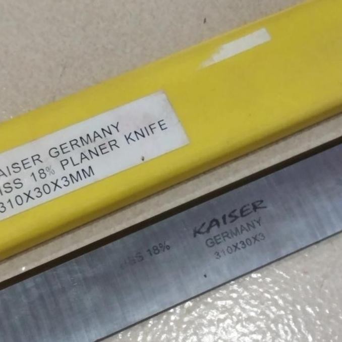 

Tersedia Pisau Planner HSS KAISER 310 x 30 x 3 mm GJT - Blade Ketam Kayu