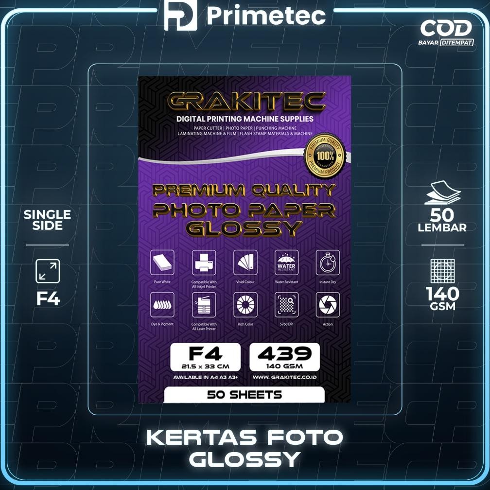 

Kertas Foto Folio F4 Premium Photo Paper Glossy Folio 140 Gsm / 240 Gsm Grakitec Nugi