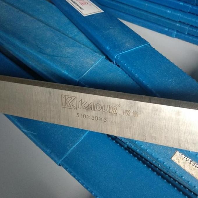

Tersedia Pisau Planner HSS KADUR 410 x 30 x 3 mm (LjT) - Blade Serut Kayu