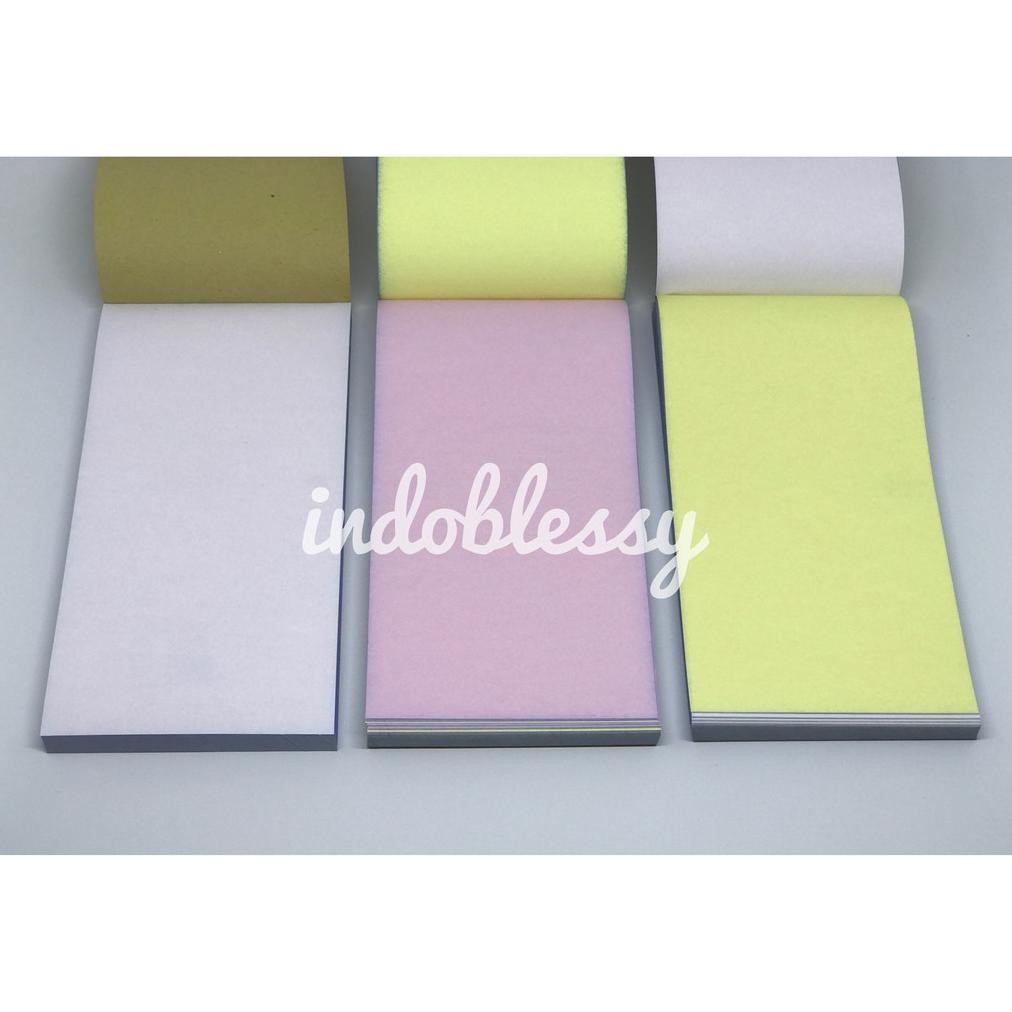 

BUKU NCR POLOS ukuran 1/3 FOLIO 3 Rangkap ( 3 Ply) Putih, Merah & Kuning Nugi