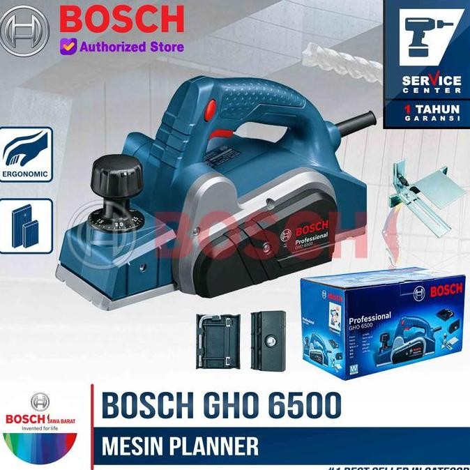 Tersedia Bosch GHO6500 Mesin Planner Serut Kayu 650W - Ketam Kayu Listrik GHO 6500