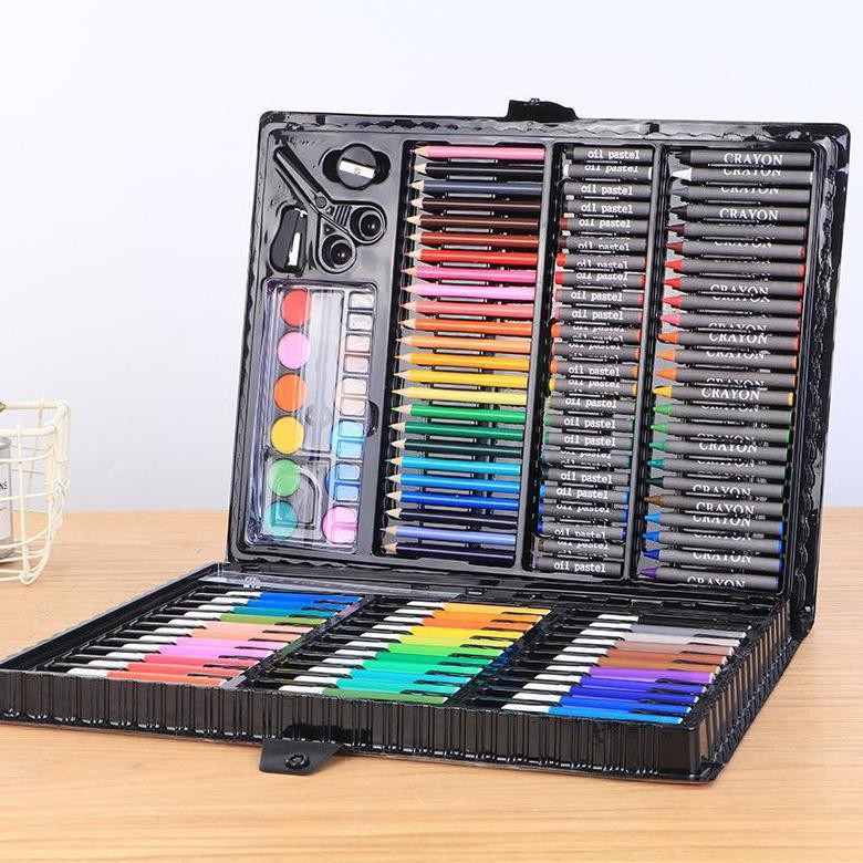 

ART SET Crayon Set 150pcs Pensil Warna Gambar / Alat Tulis & Lukis Melukis ATK Nugi