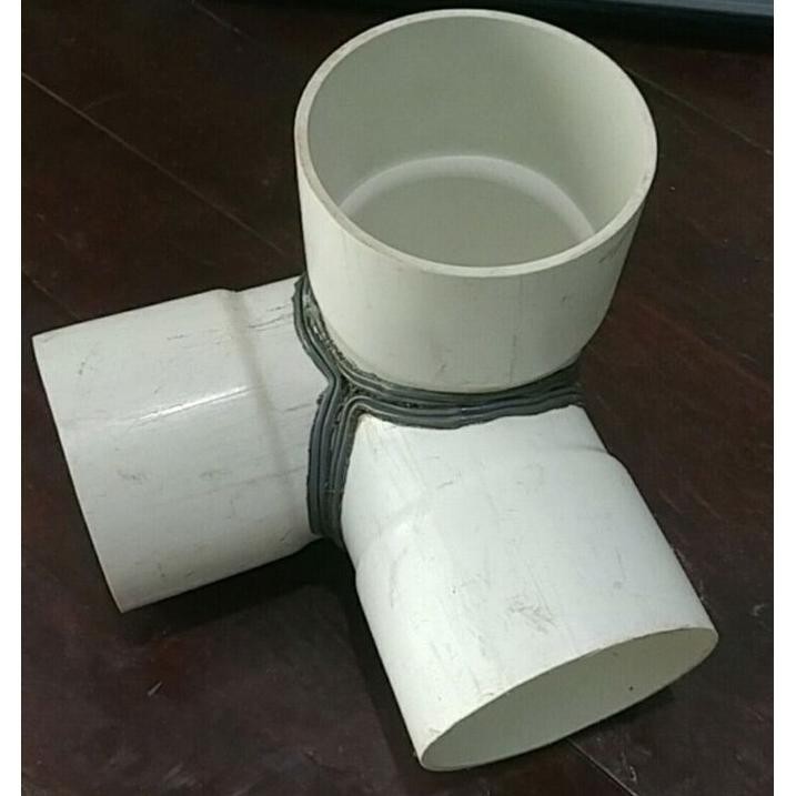 tee 3 way 3 inchi konektor pipa 3 inchi sambungan pipa 3 inchi Nugi