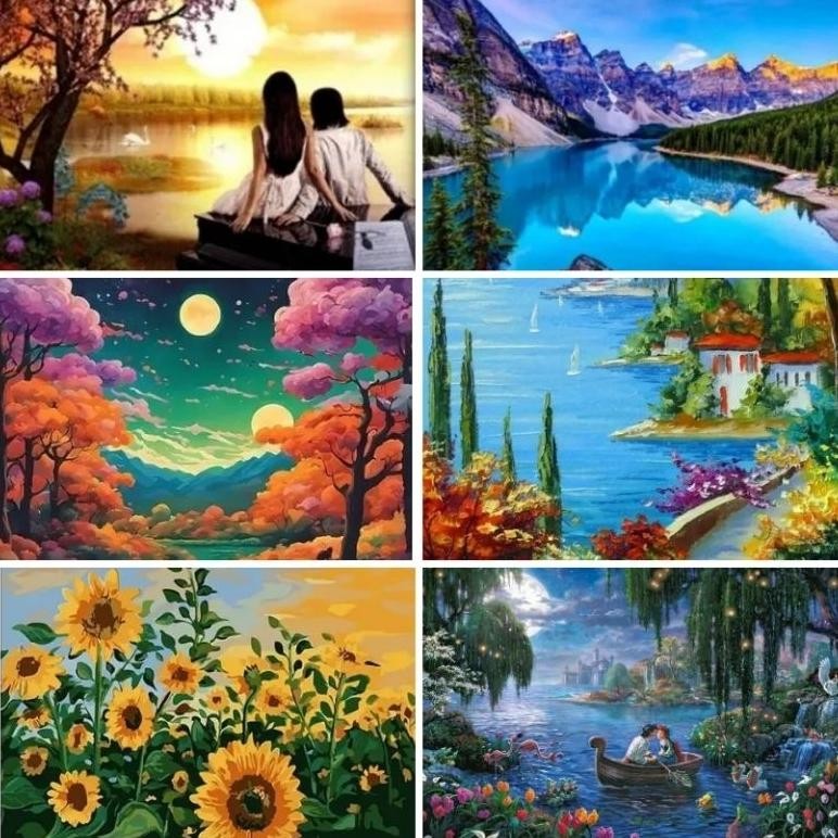 

Canvas Paint By Number Kit Digital Oil Painting DIY Paint By Number Nugi