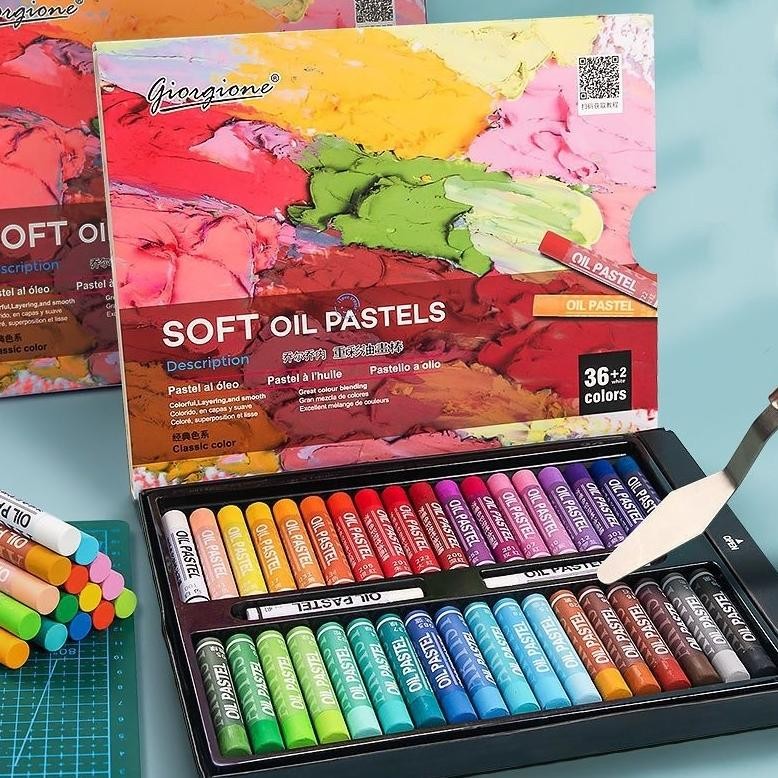 

Giorgione Crayon Artist Pastel / Soft Oil Pastel /12/24/36/48 Warna Colors G-OP Nugi