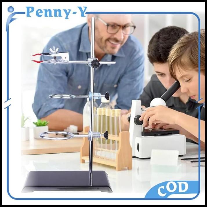 1set Tiang Statif Universal Klem Statif Dan Ring Statif Dan Klem