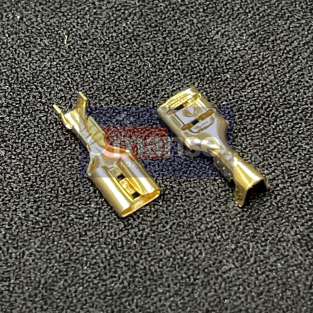 Skun Gepeng Female 4.8mm / Terminal Kabel Cewek 4,8 mm (isi 100 Pcs) Nugi