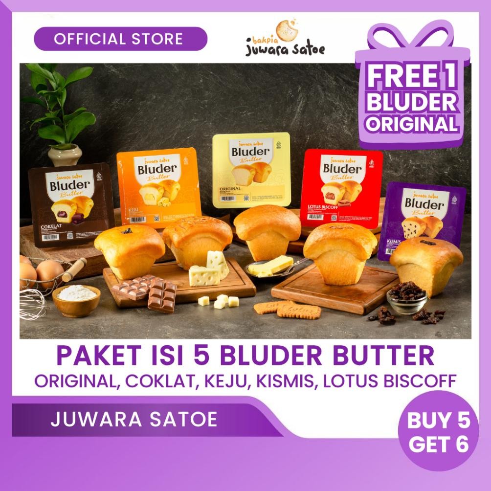 

NO_MORE JUWARA SATOE Paket Isi 5 Dapat 6 Bluder Butter